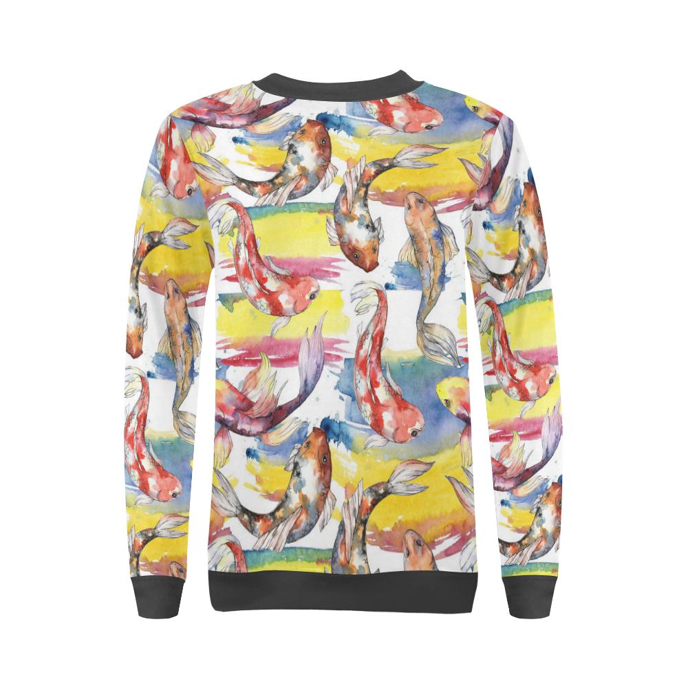 Pattern Print Goldfish Women's Sweatshirt-grizzshop
