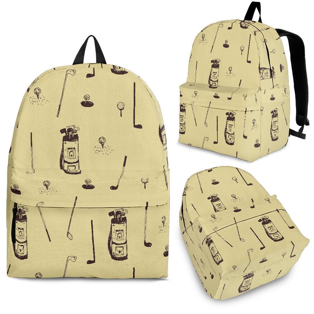 Pattern Print Golf Backpack-grizzshop