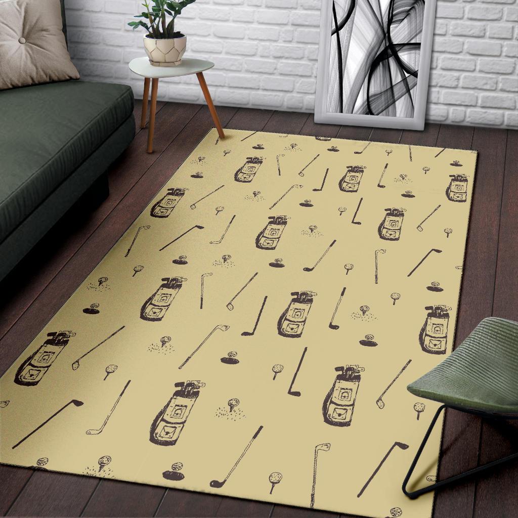 Pattern Print Golf Floor Mat-grizzshop