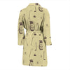 Pattern Print Golf Men Long Robe-grizzshop