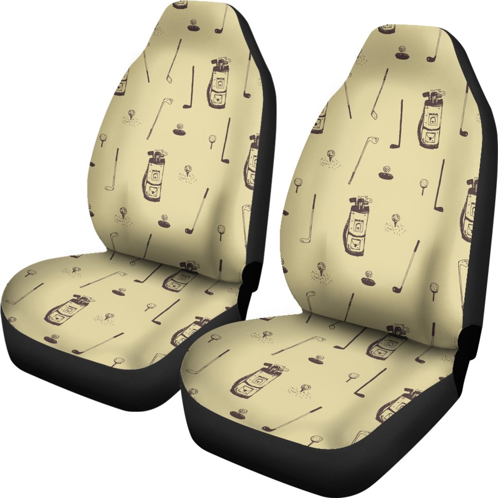 Pattern Print Golf Universal Fit Car Seat Covers-grizzshop