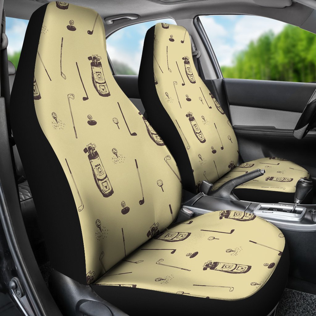 Pattern Print Golf Universal Fit Car Seat Covers-grizzshop