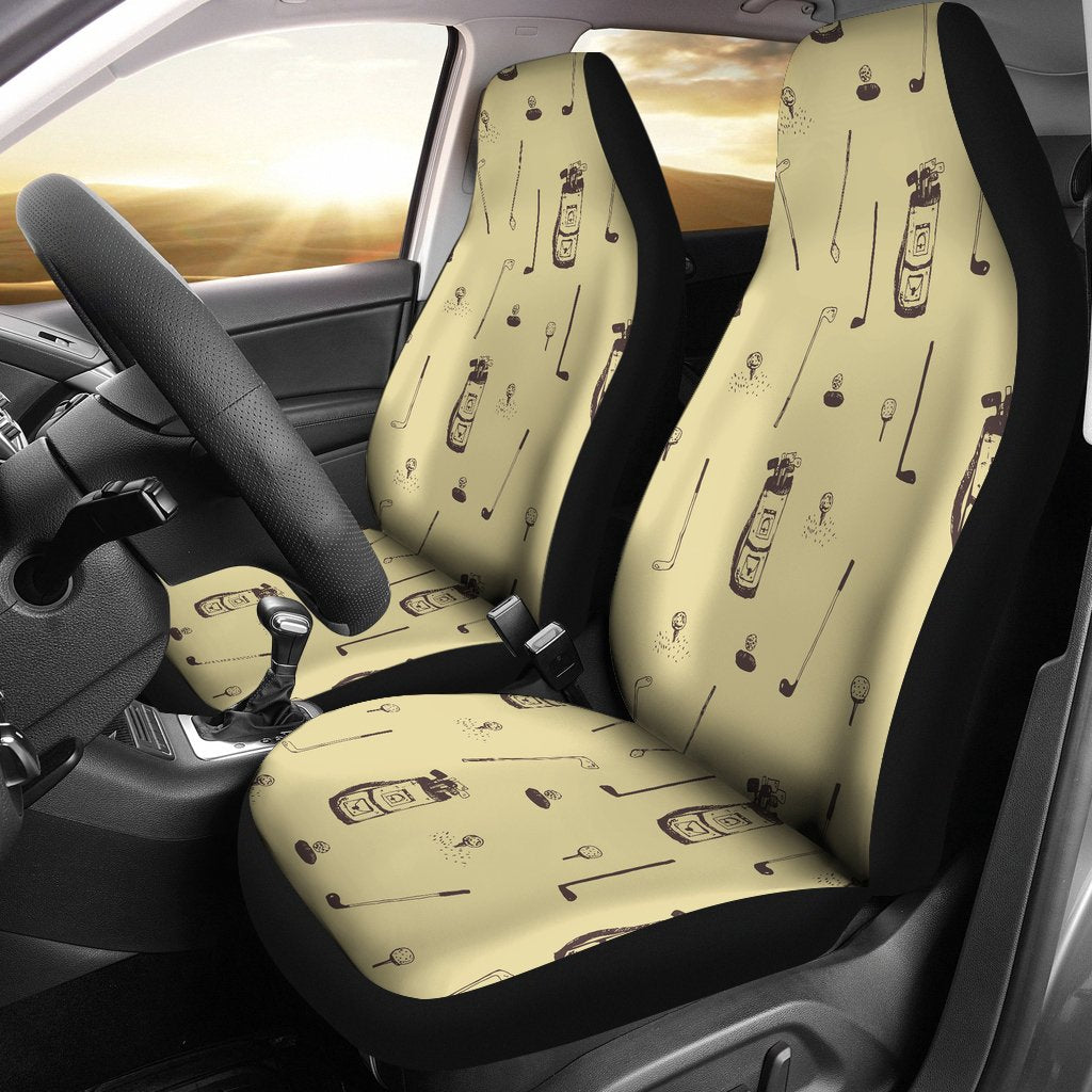 Pattern Print Golf Universal Fit Car Seat Covers-grizzshop