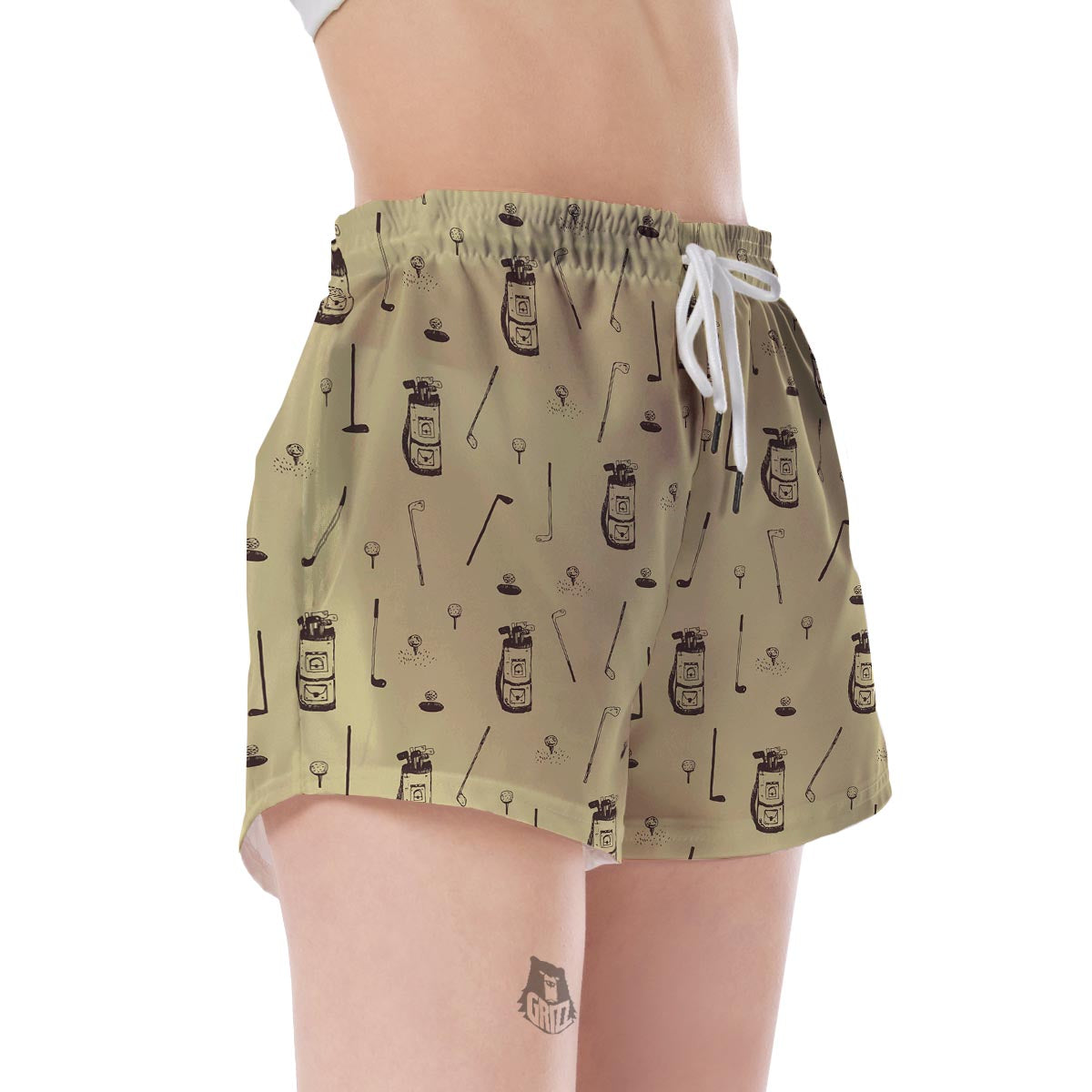 Pattern Print Golf Women's Shorts-grizzshop