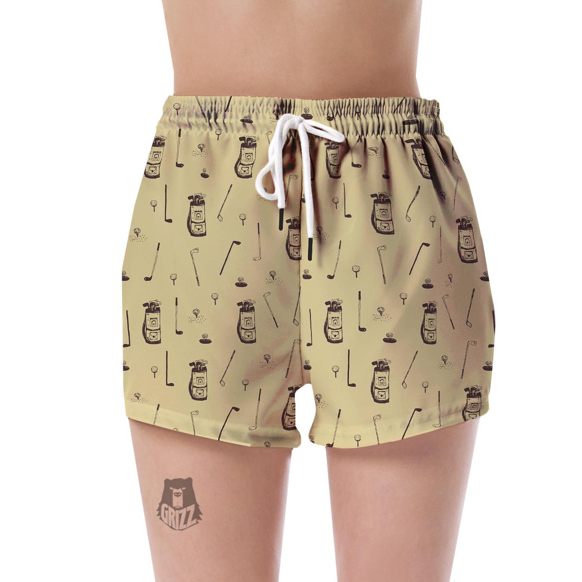 Pattern Print Golf Women's Shorts-grizzshop