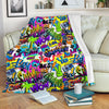 Pattern Print Graffiti Blanket-grizzshop