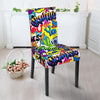 Pattern Print Graffiti Chair Cover-grizzshop