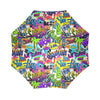 Pattern Print Graffiti Foldable Umbrella-grizzshop