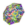 Pattern Print Graffiti Foldable Umbrella-grizzshop