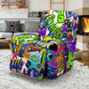 Pattern Print Graffiti Recliner Cover-grizzshop