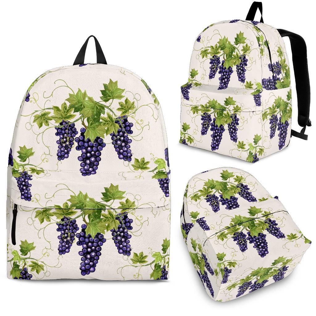 Pattern Print Grape Wine Backpack-grizzshop