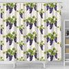 Pattern Print Grape Wine Bathroom Shower Curtain-grizzshop