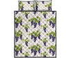 Pattern Print Grape Wine Bed Set Quilt-grizzshop