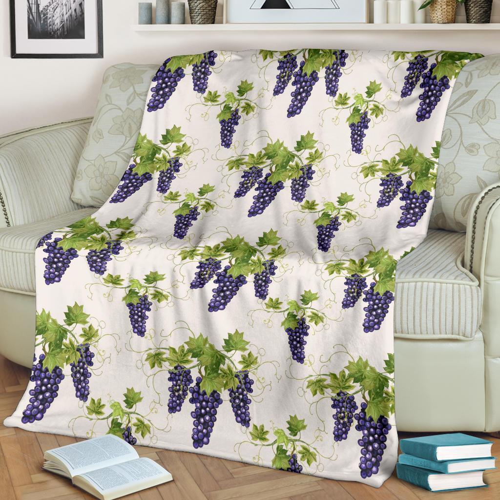 Pattern Print Grape Wine Blanket-grizzshop