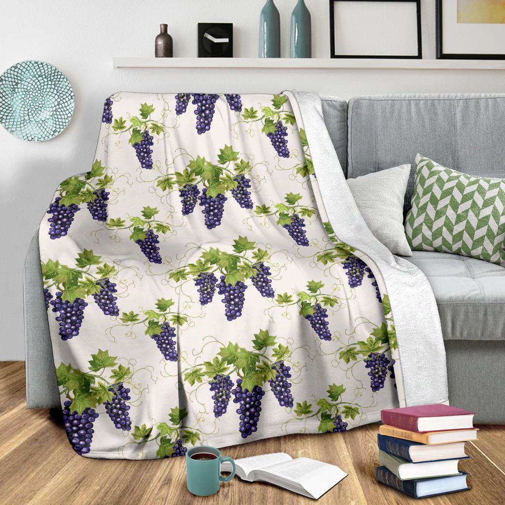 Pattern Print Grape Wine Blanket-grizzshop