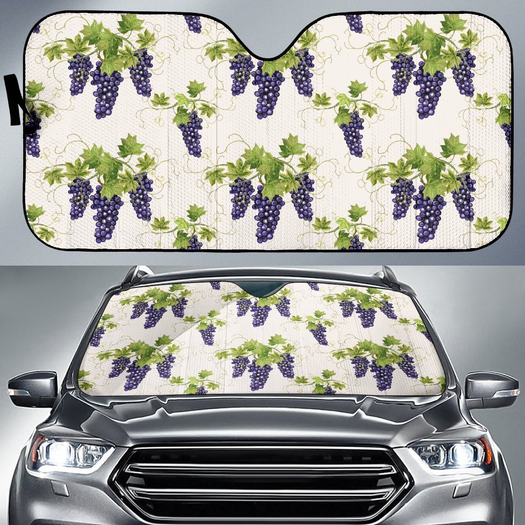 Pattern Print Grape Wine Car Sun Shade-grizzshop