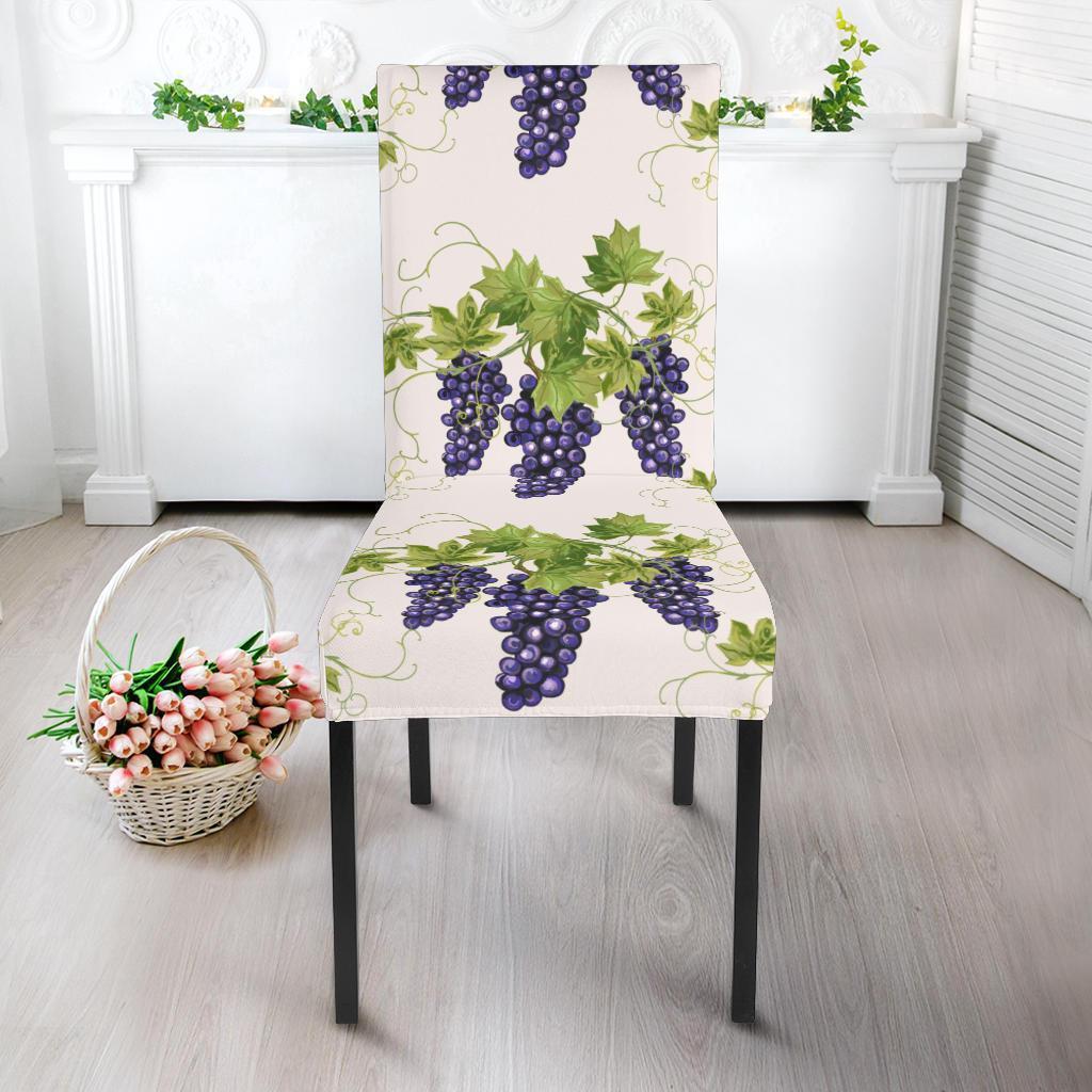 Pattern Print Grape Wine Chair Cover-grizzshop