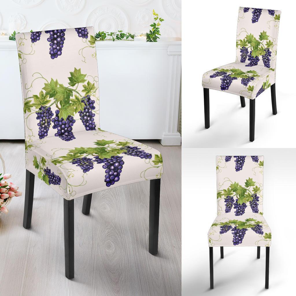 Pattern Print Grape Wine Chair Cover-grizzshop