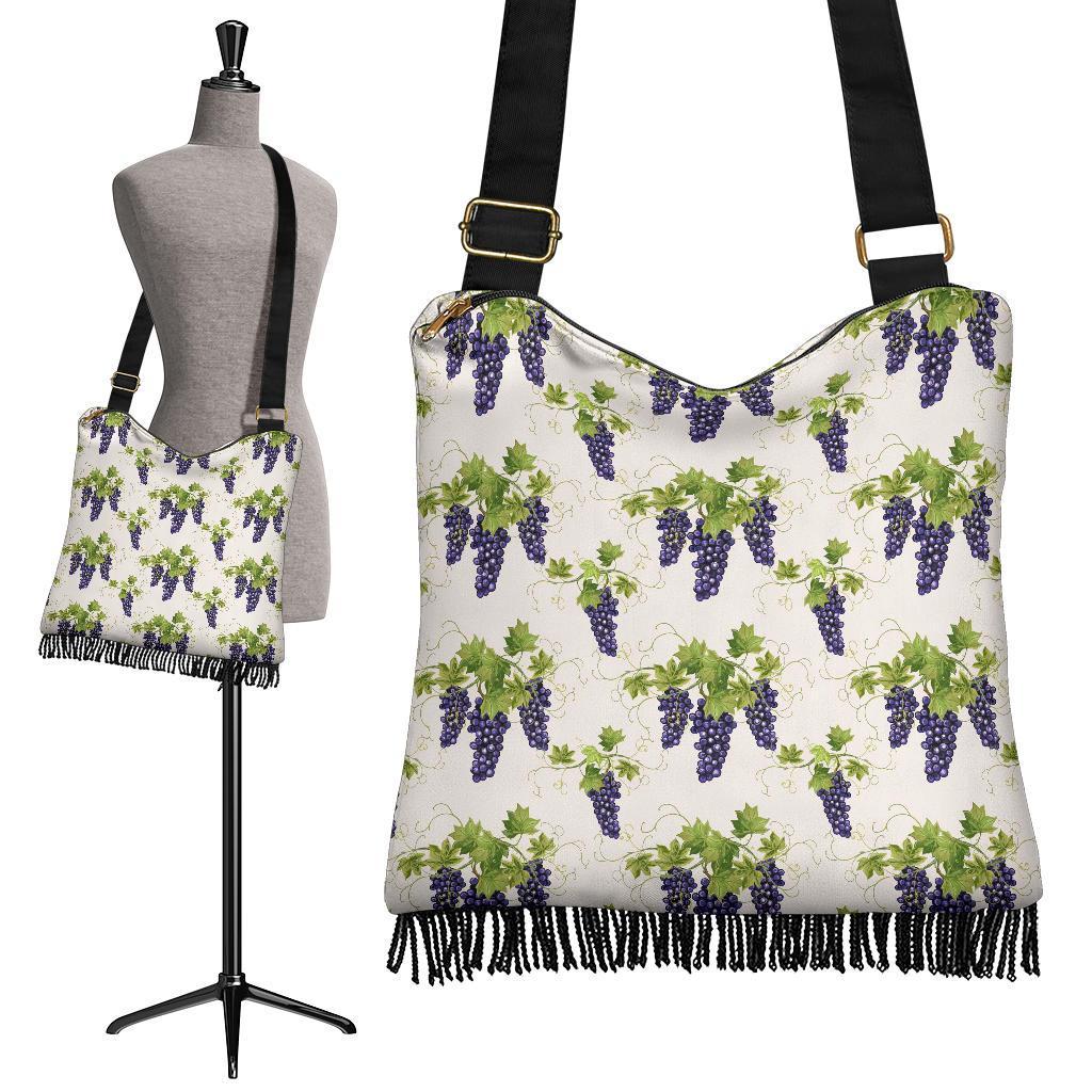 Pattern Print Grape Wine Crossbody bags-grizzshop