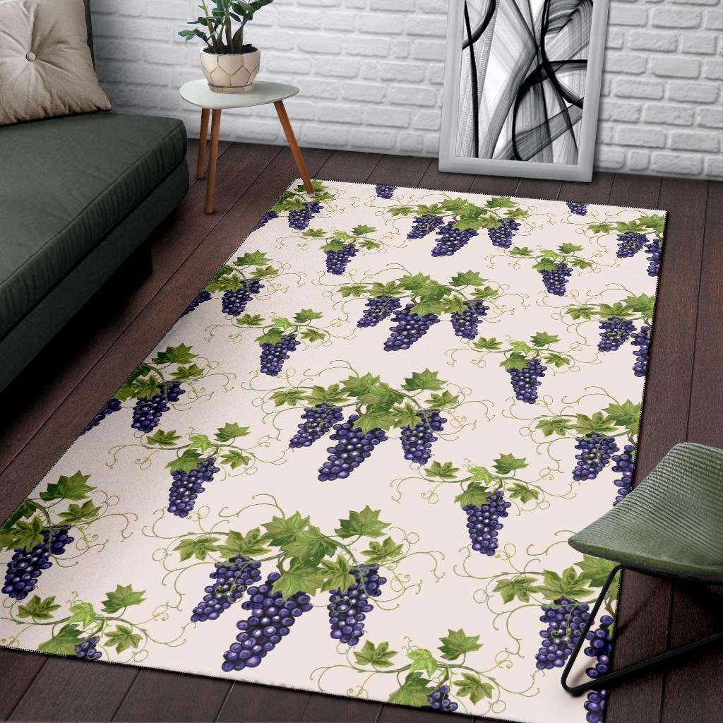 Pattern Print Grape Wine Floor Mat-grizzshop