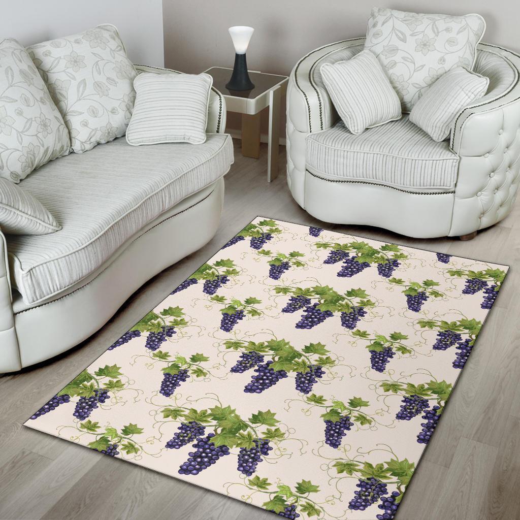 Pattern Print Grape Wine Floor Mat-grizzshop