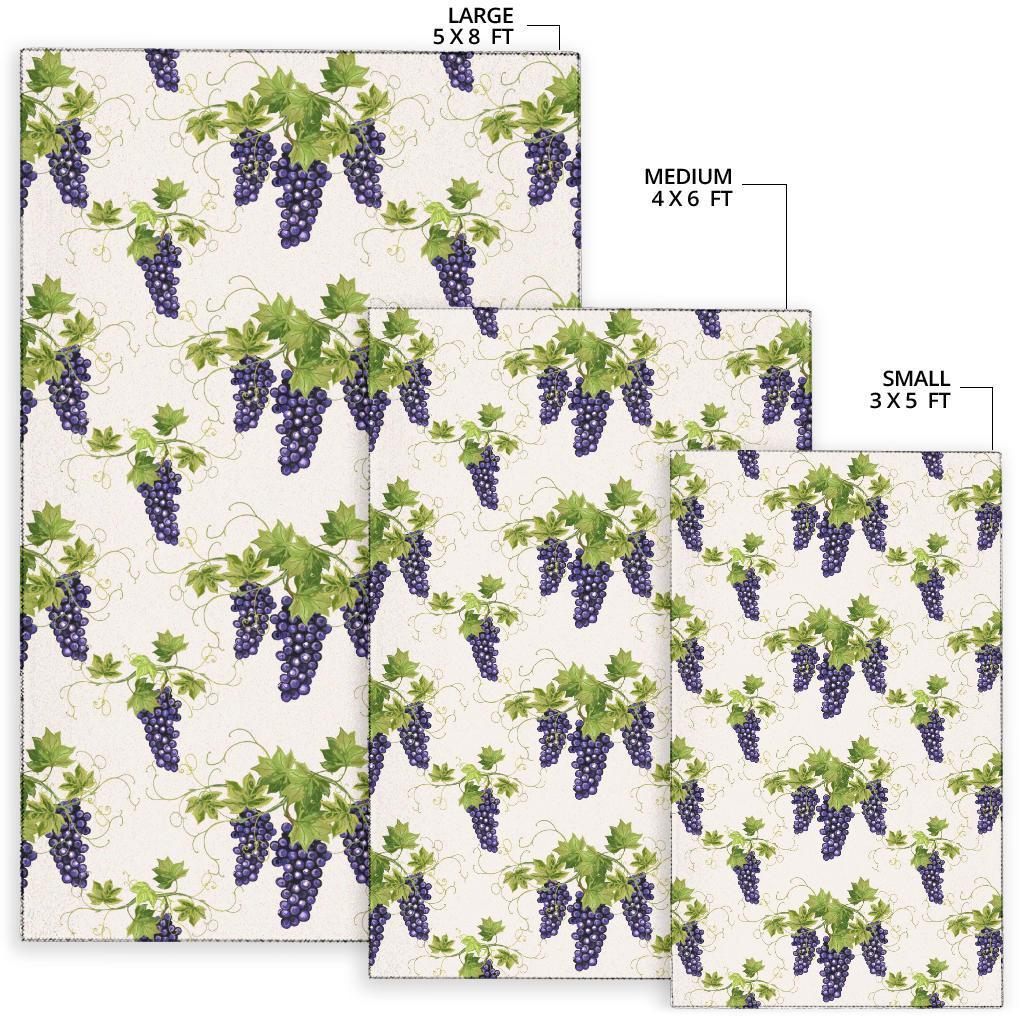 Pattern Print Grape Wine Floor Mat-grizzshop