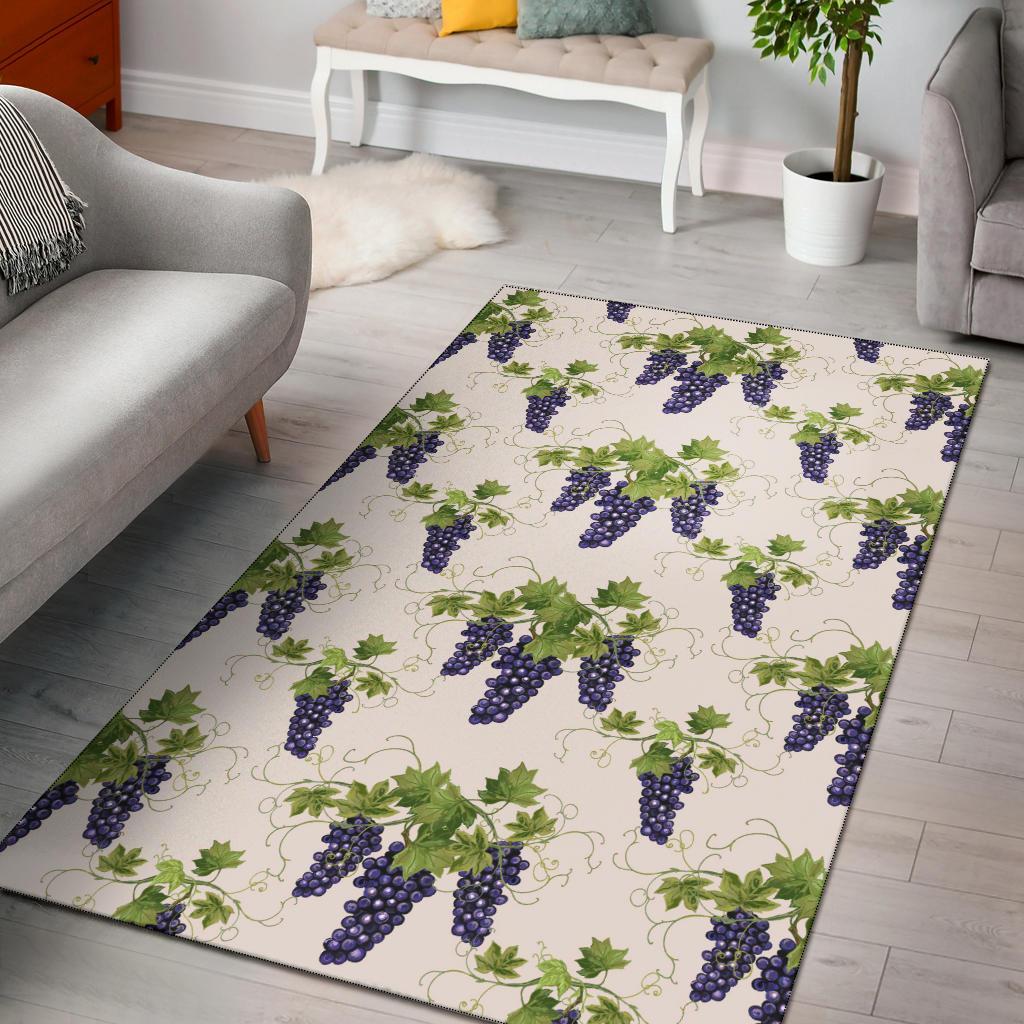 Pattern Print Grape Wine Floor Mat-grizzshop