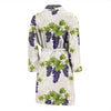 Pattern Print Grape Wine Men Long Robe-grizzshop