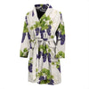 Pattern Print Grape Wine Men Long Robe-grizzshop