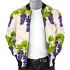 Pattern Print Grape Wine Men's Bomber Jacket-grizzshop