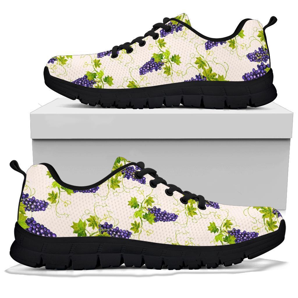 Pattern Print Grape Wine Sneaker Shoes For Men Women-grizzshop