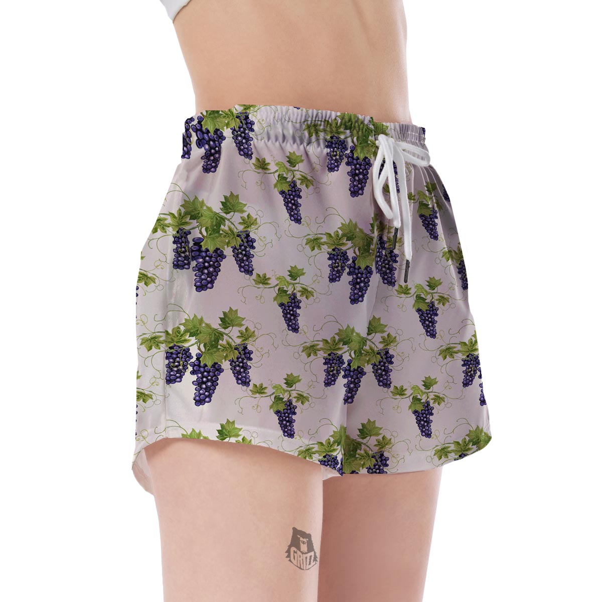 Pattern Print Grape Wine Women's Shorts-grizzshop