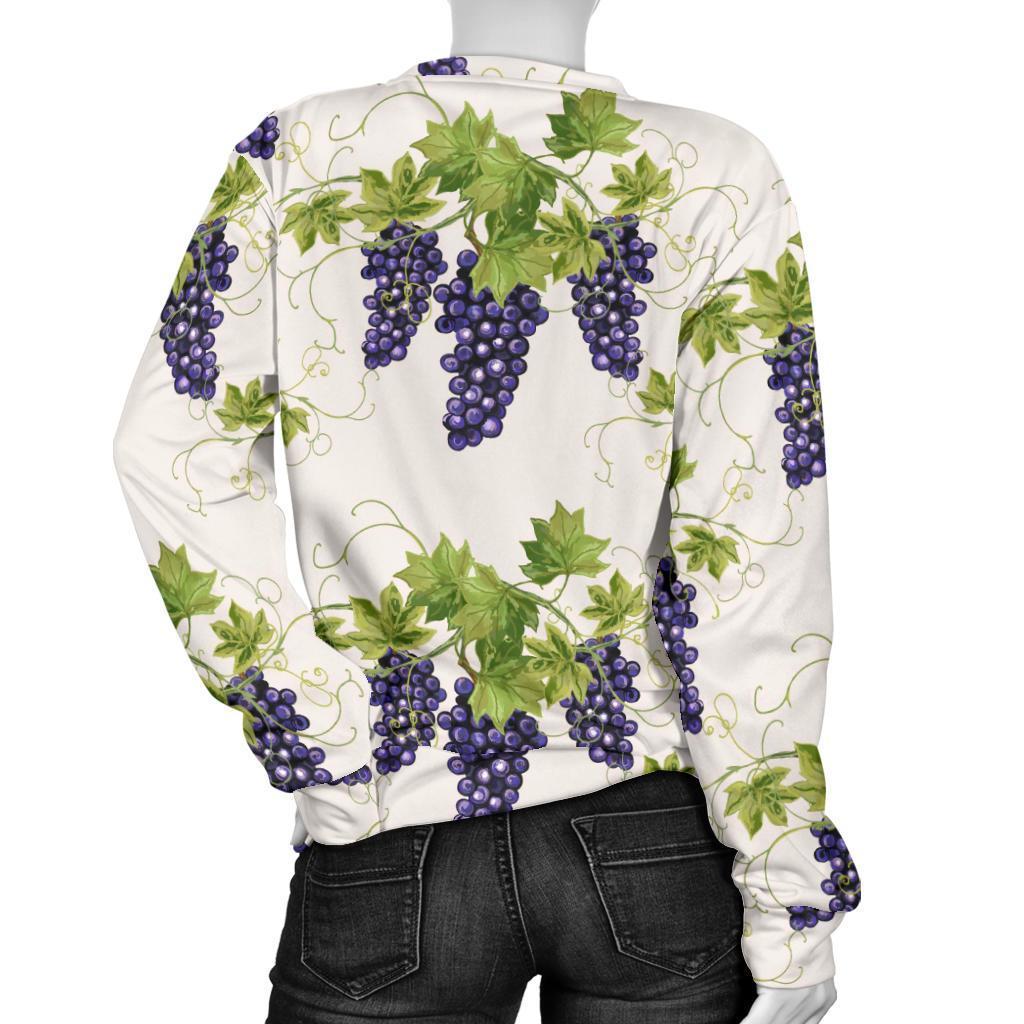 Pattern Print Grape Wine Women's Sweatshirt-grizzshop