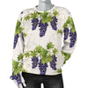 Pattern Print Grape Wine Women's Sweatshirt-grizzshop