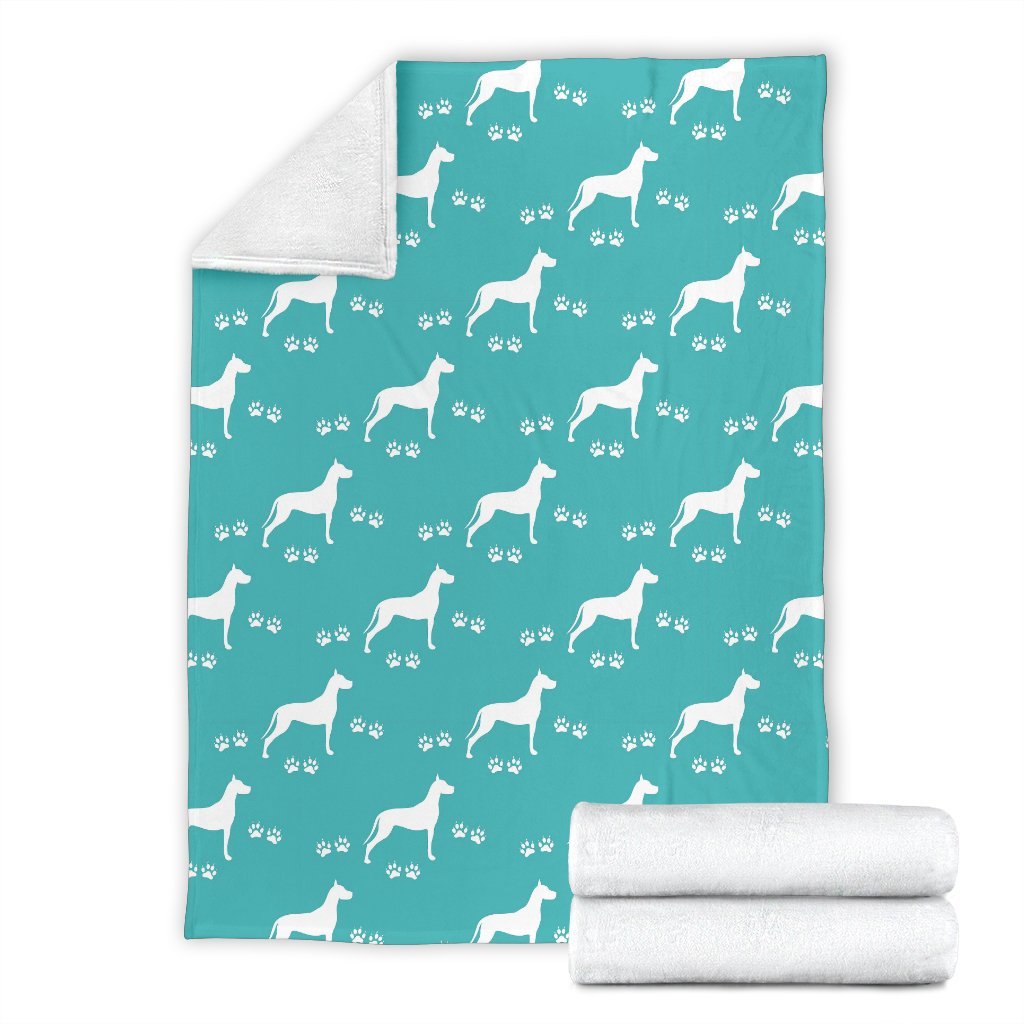 Pattern Print Great Dane Blanket-grizzshop