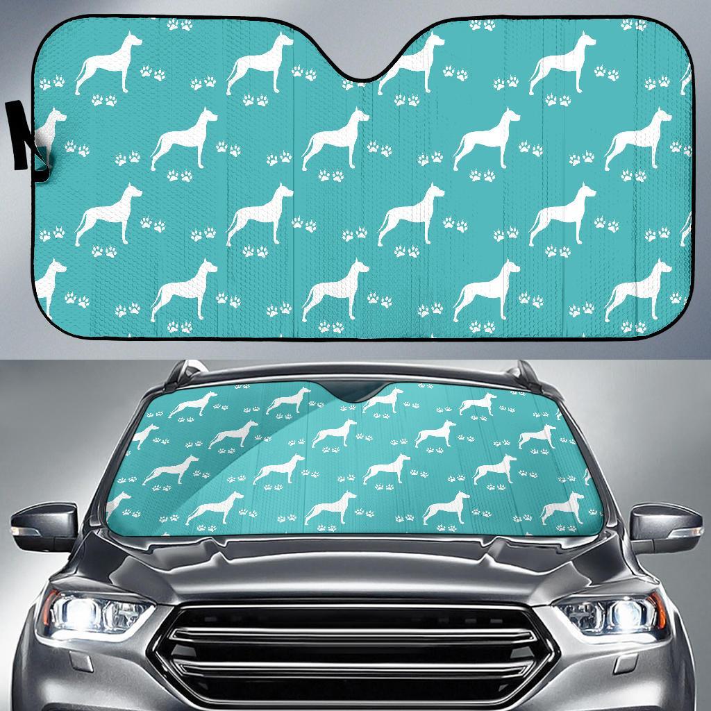 Pattern Print Great Dane Car Sun Shade-grizzshop