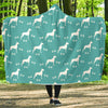 Pattern Print Great Dane Hooded Blanket-grizzshop