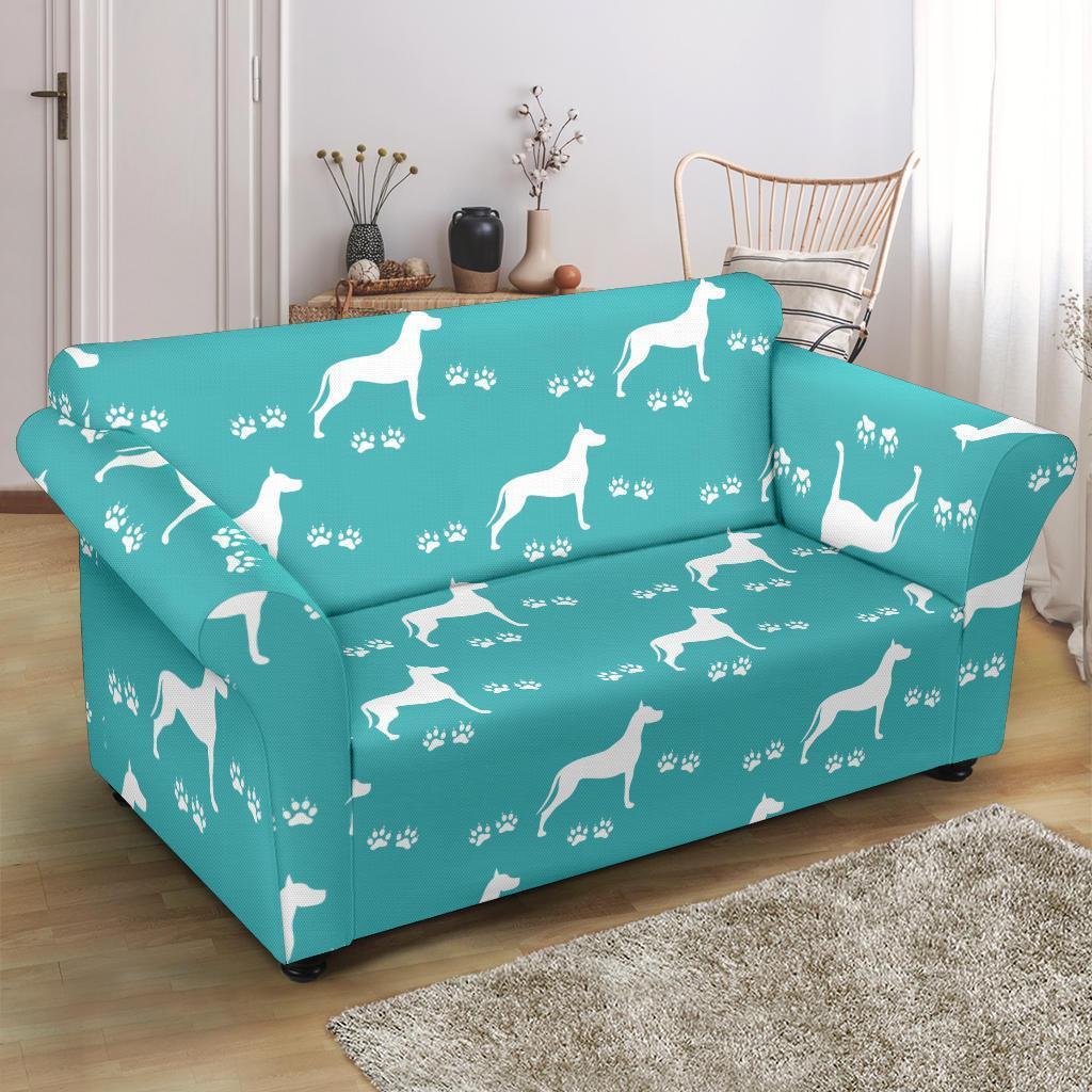 Pattern Print Great Dane Loveseat Cover-grizzshop