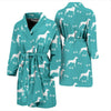 Pattern Print Great Dane Men Long Robe-grizzshop