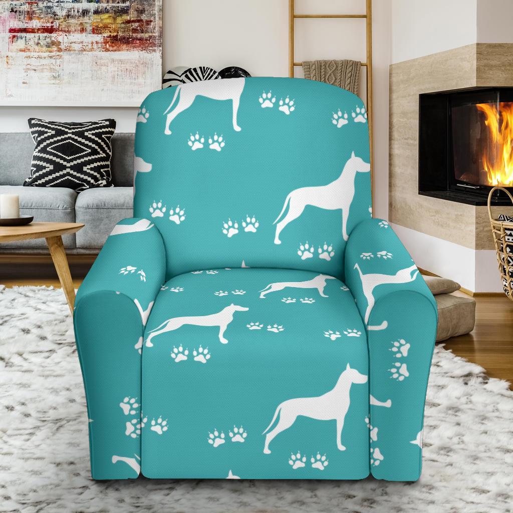 Pattern Print Great Dane Recliner Cover-grizzshop