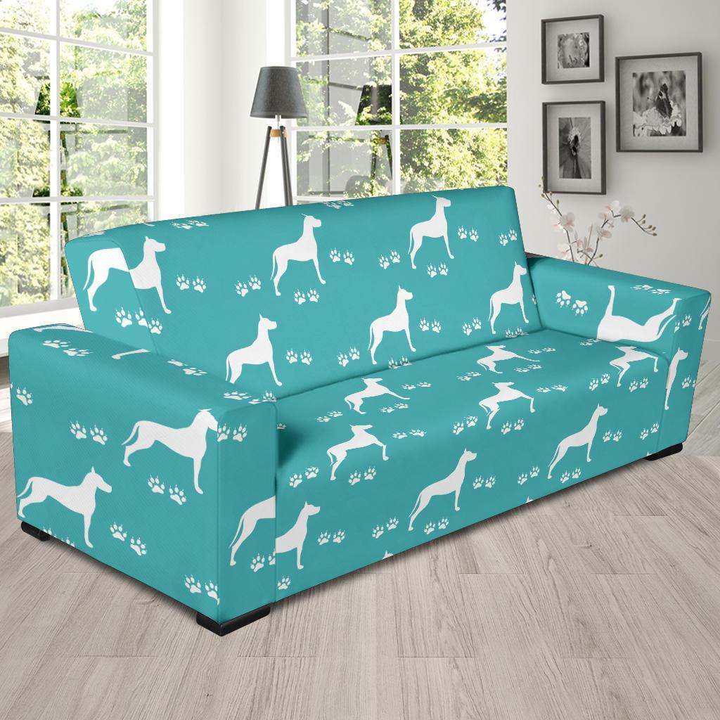 Pattern Print Great Dane Sofa Covers-grizzshop