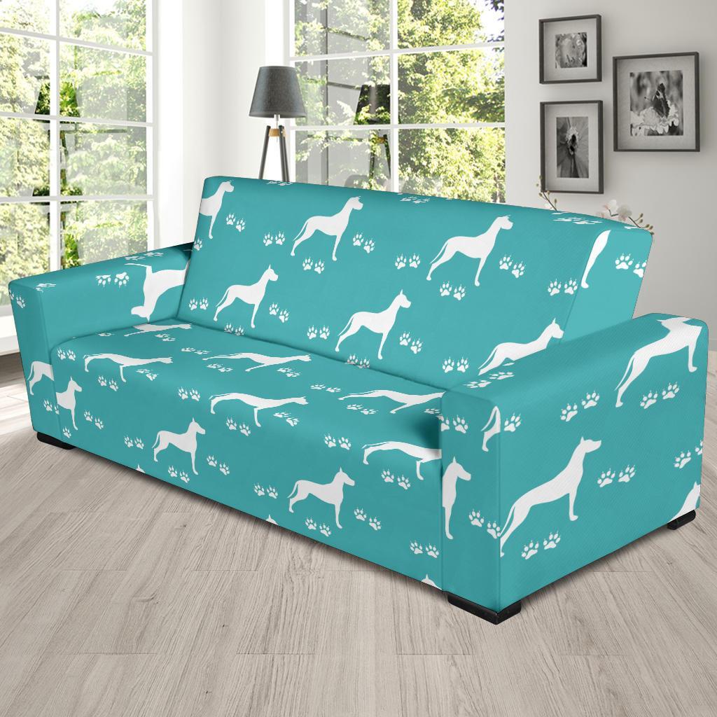 Pattern Print Great Dane Sofa Covers-grizzshop