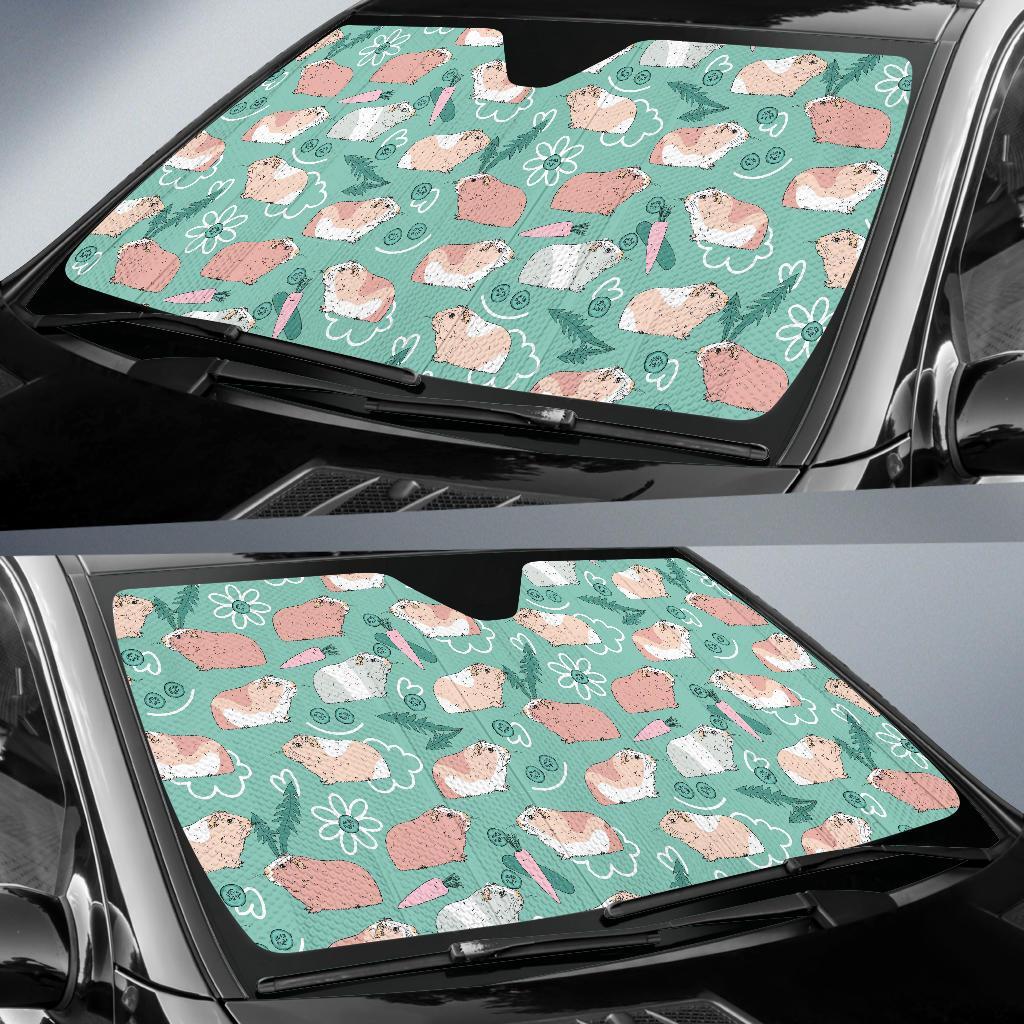 Pattern Print Guinea Pig Car Sun Shade-grizzshop