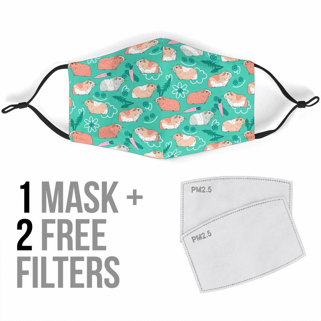 Pattern Print Guinea Pig Face Mask-grizzshop