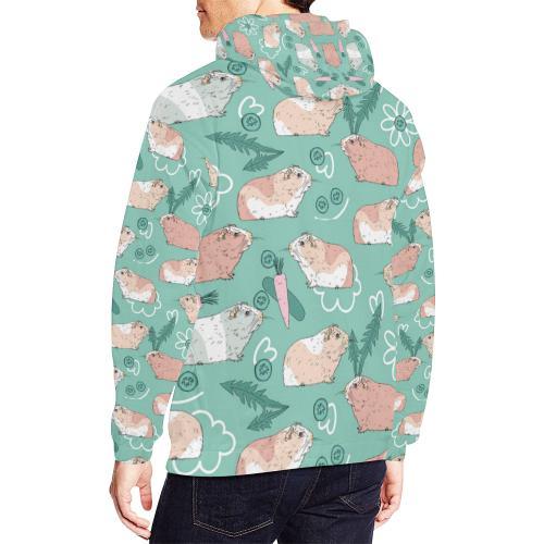 Pattern Print Guinea Pig Men Pullover Hoodie-grizzshop