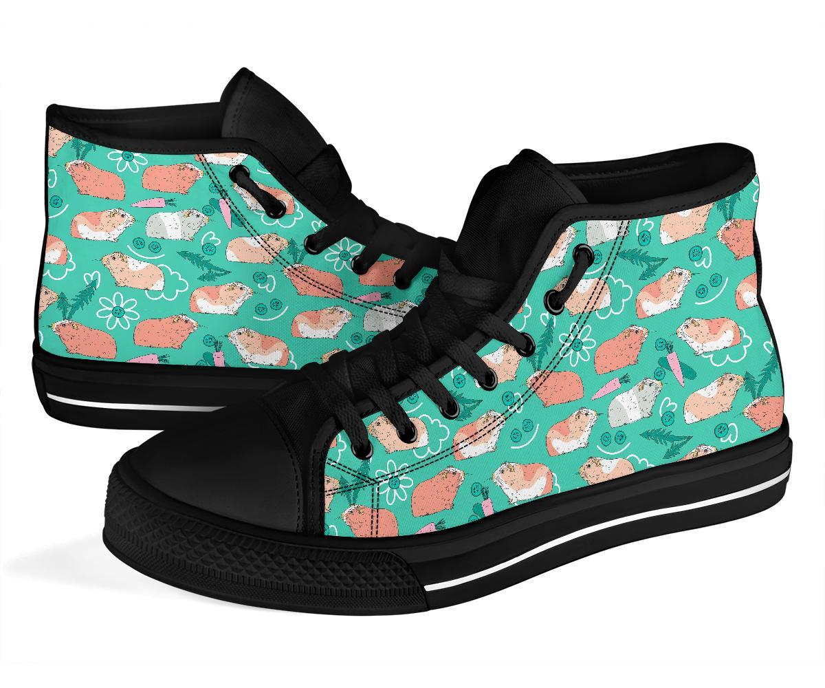 Pattern Print Guinea Pig Men Women's High Top Shoes-grizzshop