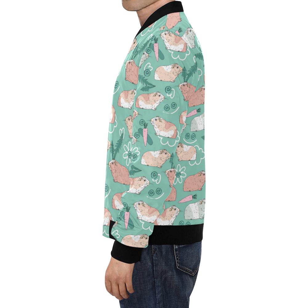 Pattern Print Guinea Pig Men's Bomber Jacket-grizzshop