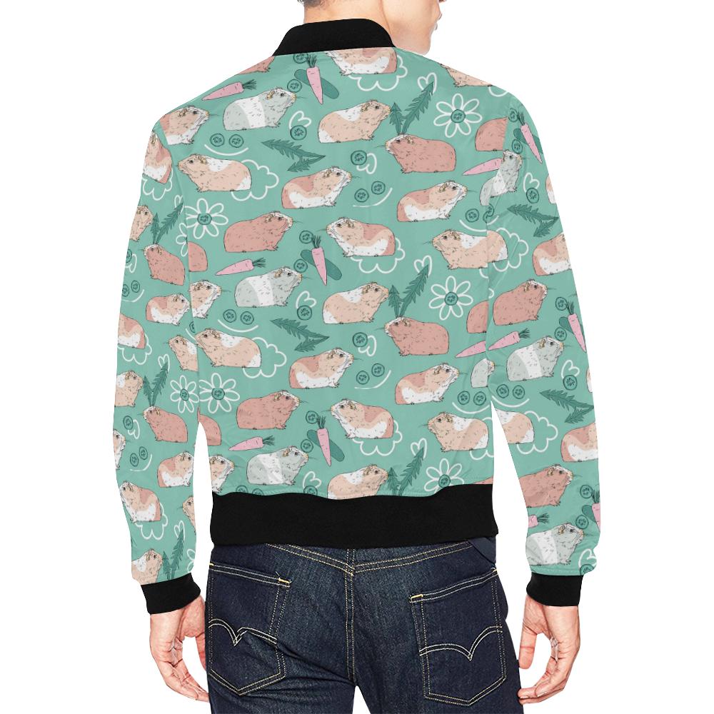 Pattern Print Guinea Pig Men's Bomber Jacket-grizzshop