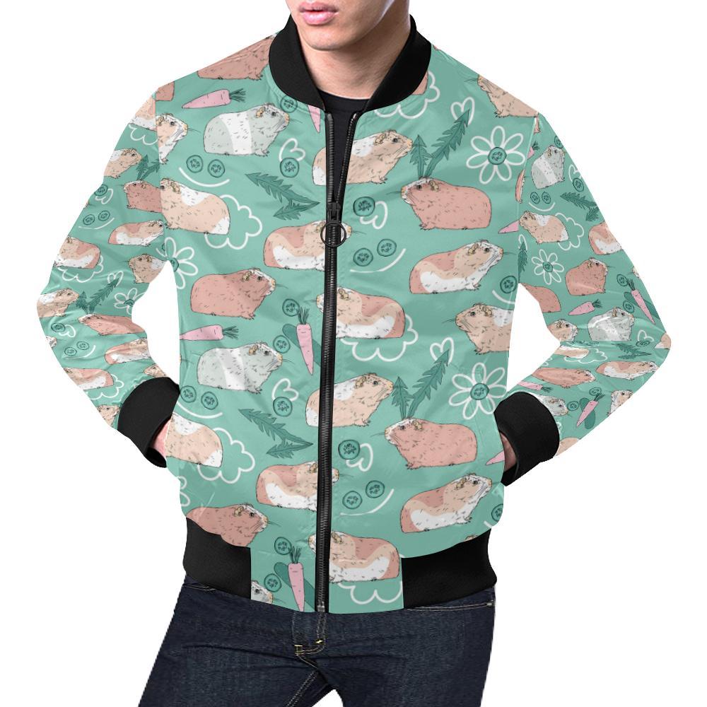 Pattern Print Guinea Pig Men's Bomber Jacket-grizzshop