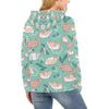 Pattern Print Guinea Pig Women Pullover Hoodie-grizzshop
